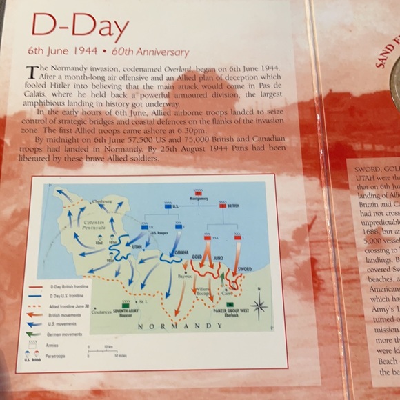 2004 Cook Island D-Day Memorial Silver Coin - Picture 3 of 4